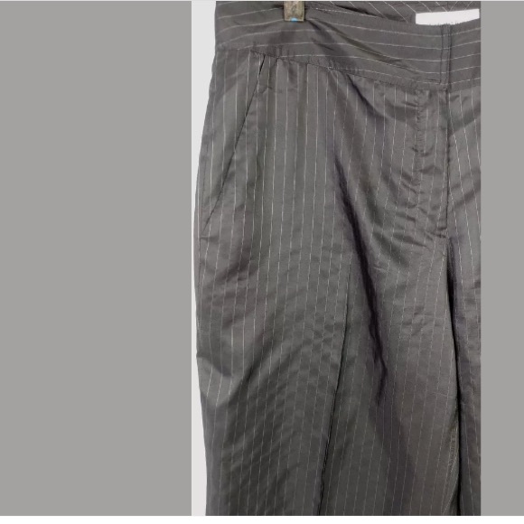 Calvin Klein Silk Rayon Pinstripe Pants 8 - Picture 8 of 8